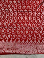 ✨ Banarasi Jacquard Gap Buti HO Silk 3-Piece Unstitched Dress Material MSS23
