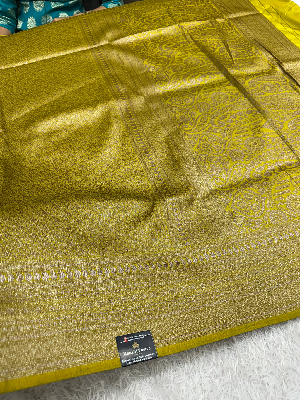 Red Banarasi Dupion Silk Saree with Embossed Antique Zari Weaving & Rich Antique Zari Pallu | STF96