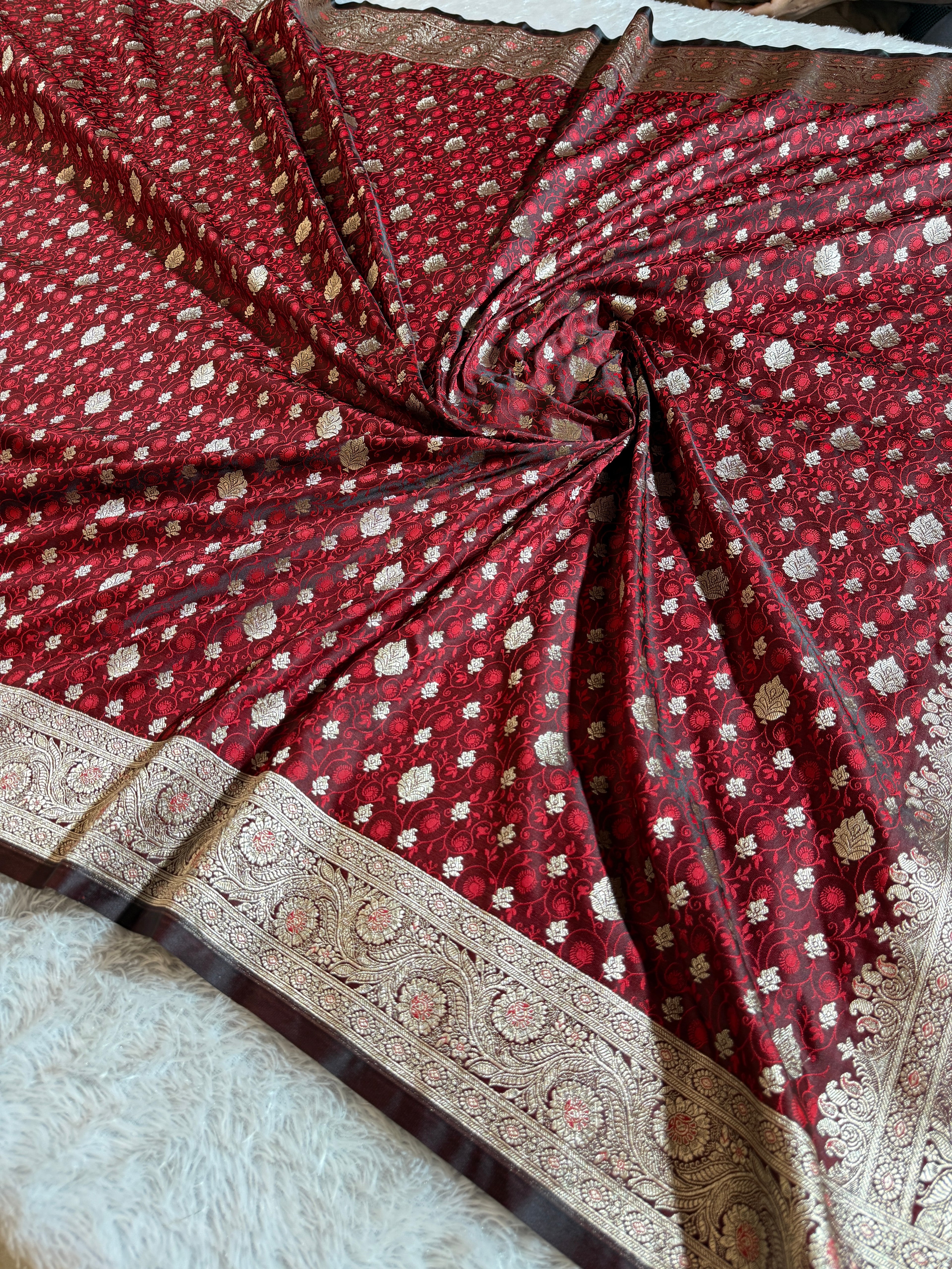 Mashru kataan Silk Saree in Tanchoi pattern MKS06