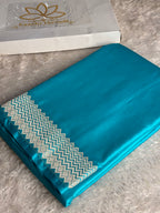 Sea Green Mashru Kataan Silk Banarasi Saree with Paithani Zari Pallu | MKS754