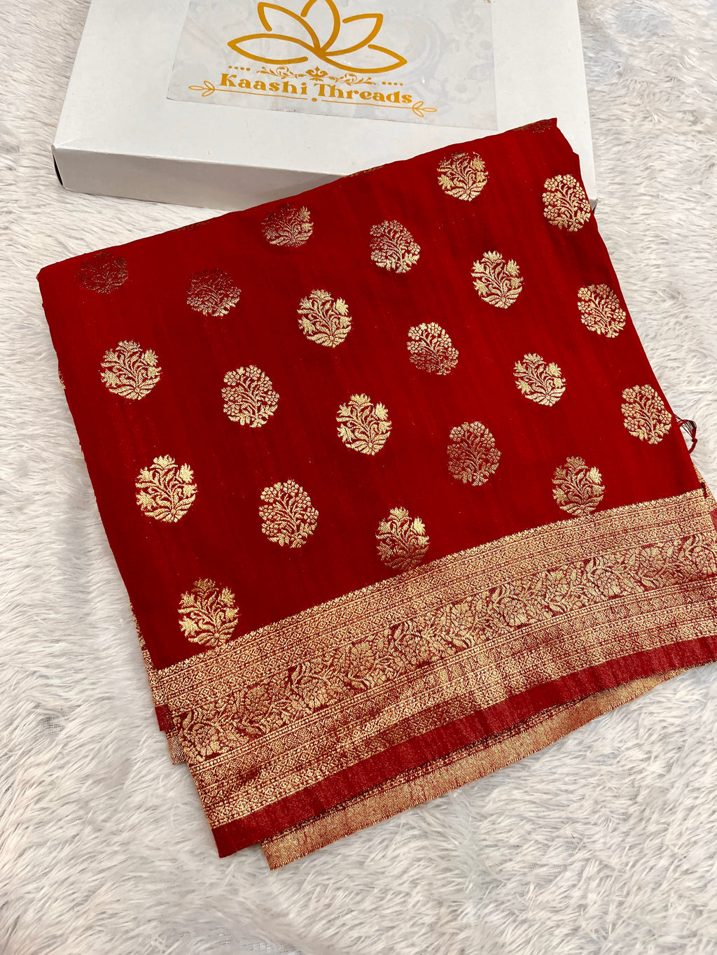 Raw Silk Zari Butaa Maroon color  Saree RS004