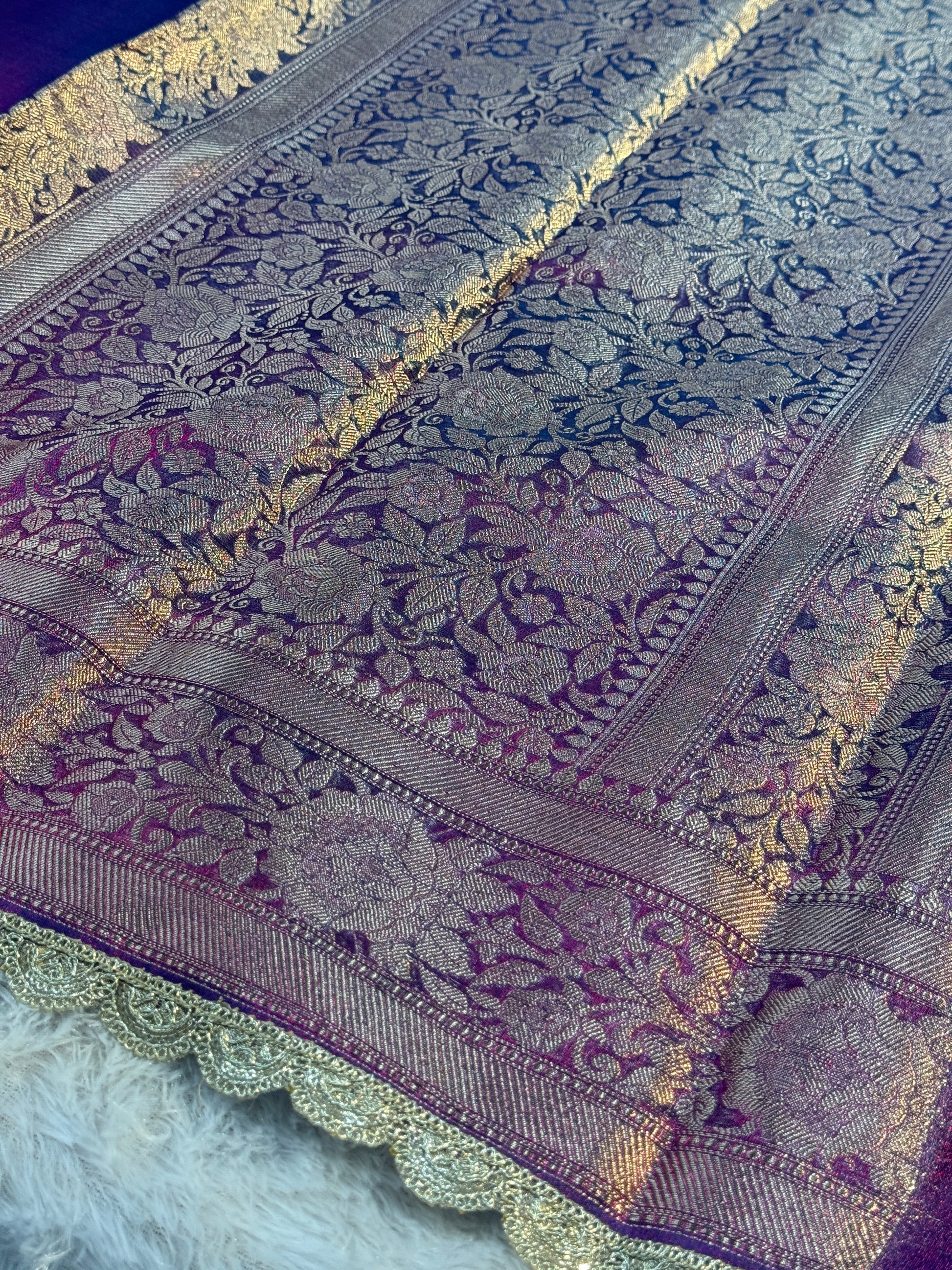 Patch Work Tissue Silk Saree Ts33
