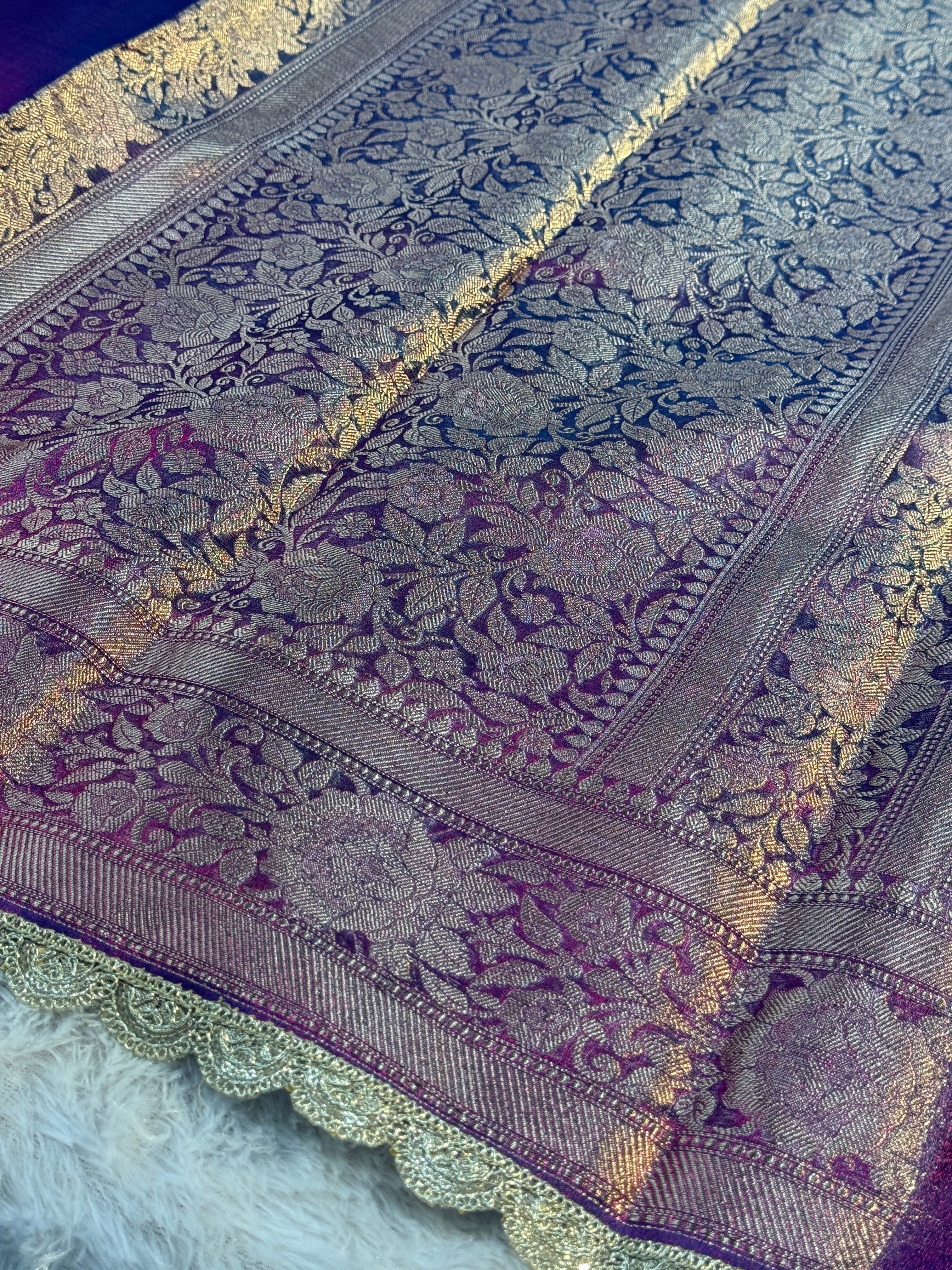 Patch Work Tissue Silk Saree Ts33