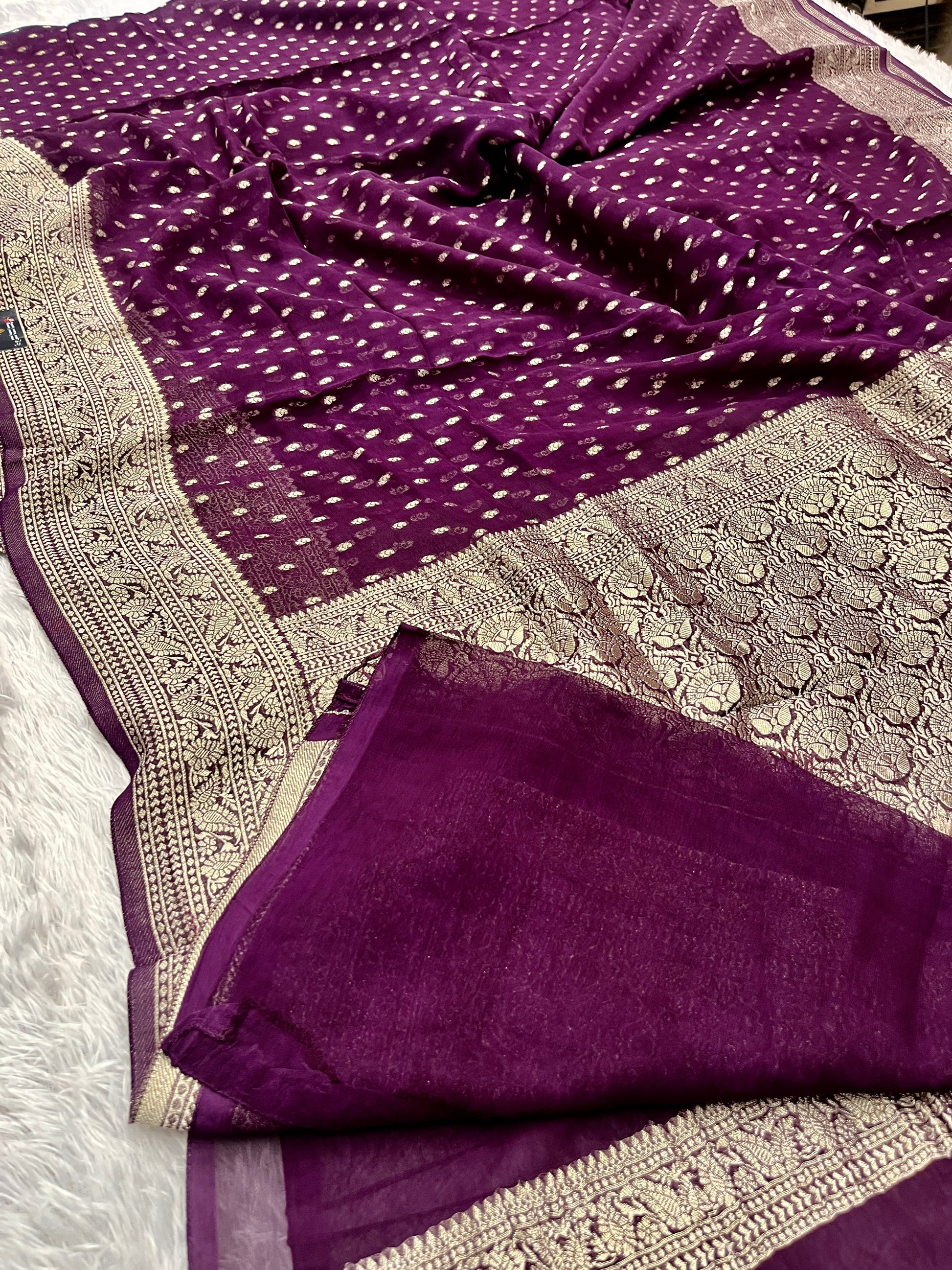 Banarsi Pure Natural Georgette Traditional chunni Design VSG03