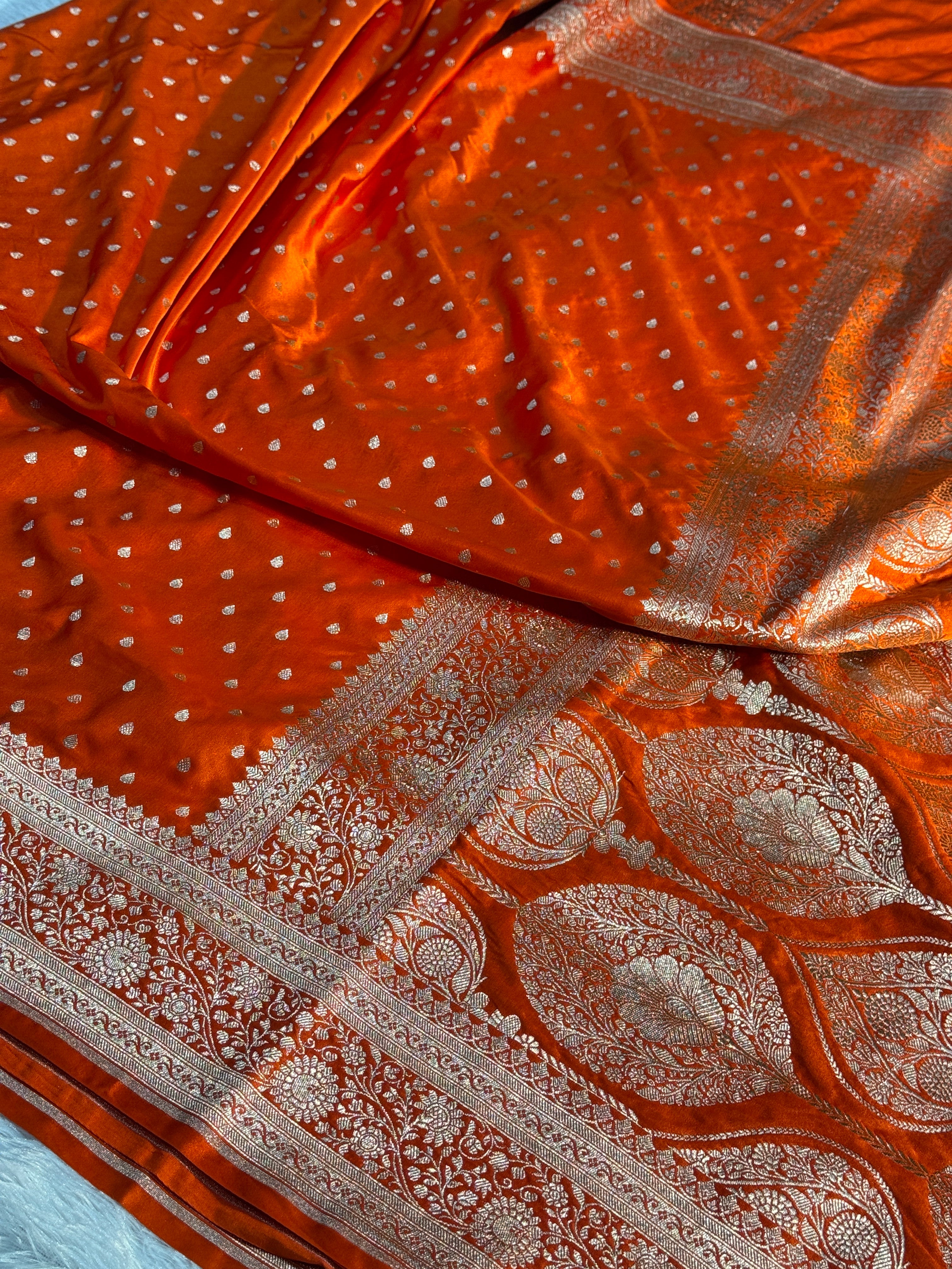 Mashru Kataan Saree with Buti Design Ms15