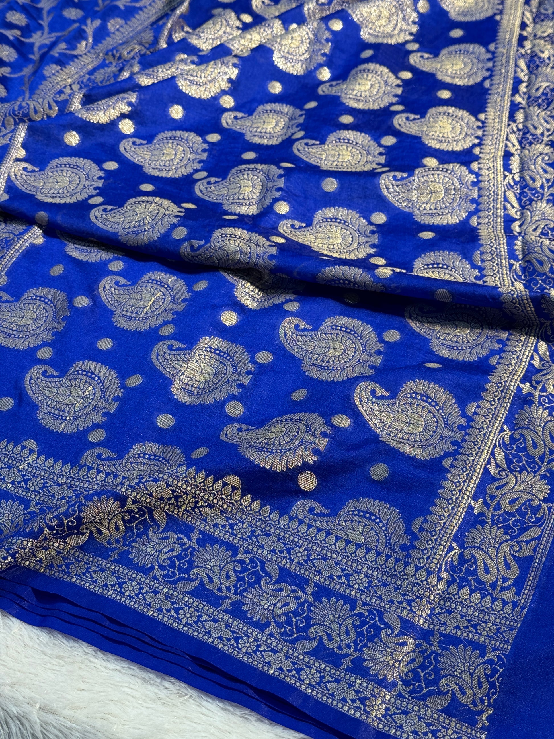 Semi Georgette Silk Saree Sm111