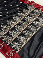 MKS865 – Premium Banarasi Mashru Kataan Silk Saree with Meenakari Zari Buta Design & Rich Zari Pallu