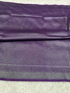 STF56 – Regal Purple Dupion Saree with Embossed Square Woven Designs