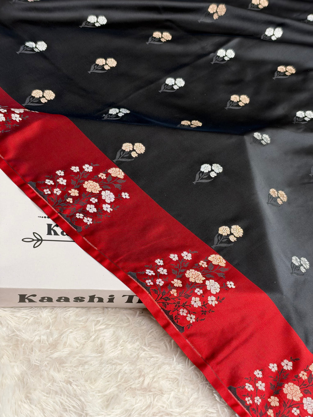 MKS865 – Premium Banarasi Mashru Kataan Silk Saree with Meenakari Zari Buta Design & Rich Zari Pallu