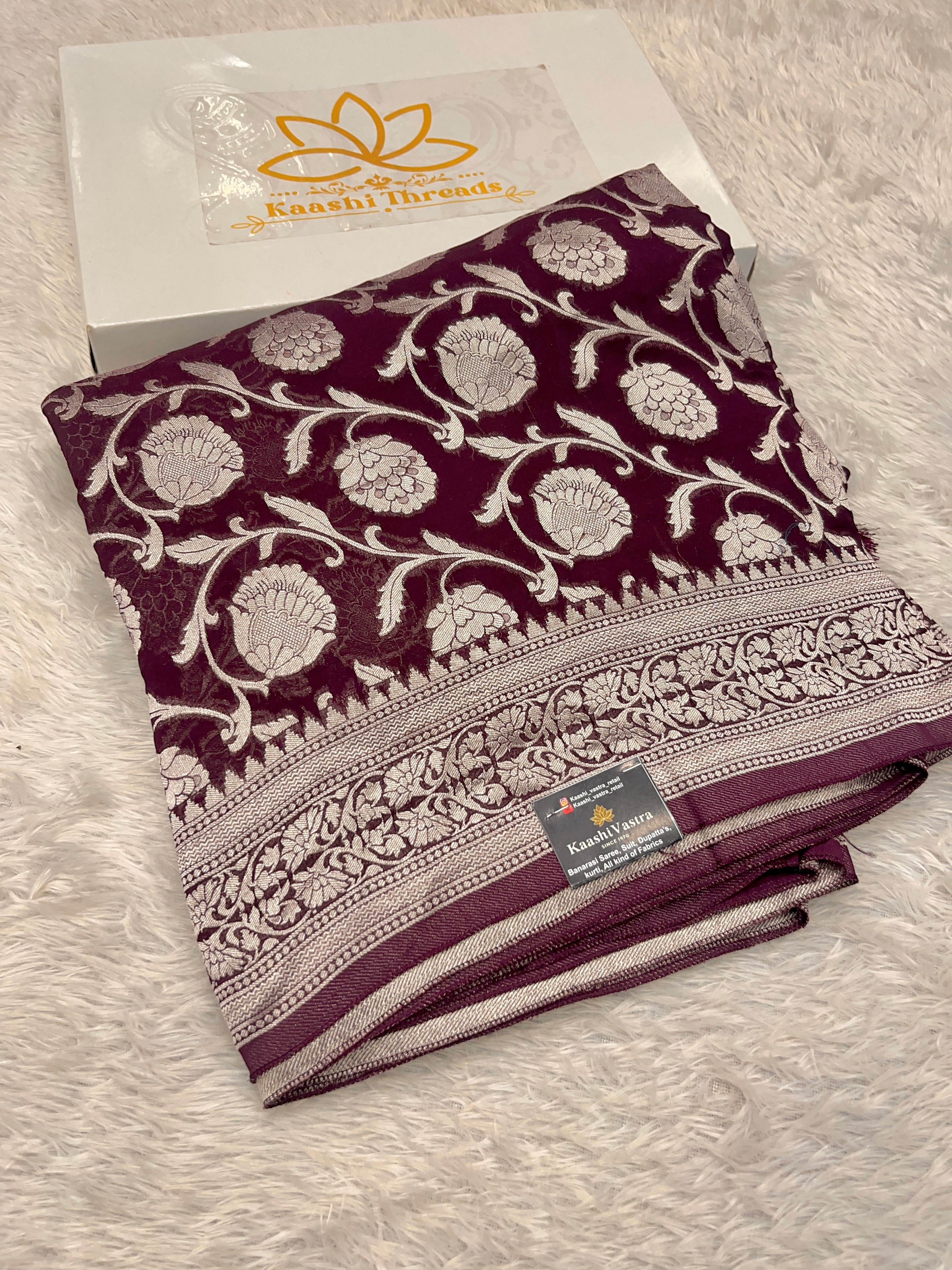 Banarsi Pure Natural Georgette Jaal Design Pattern VSG01