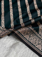 Banarasi Mashru Kataan Silk Saree Featuring Aaddha Zari Weave with Rich Zari Pallu – MKS413