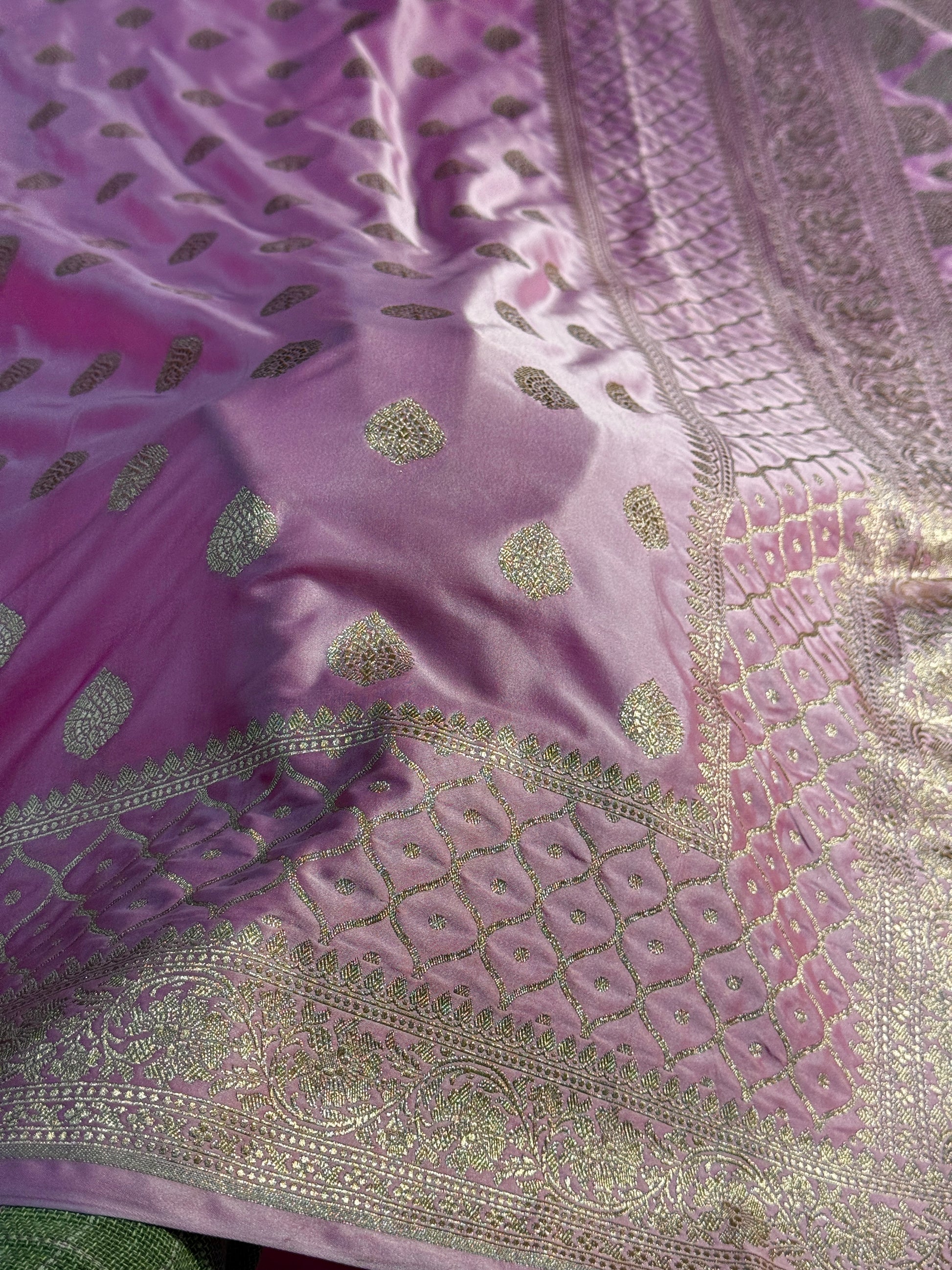 Mashru kataan Silk Zari Viewed Saree Ms18