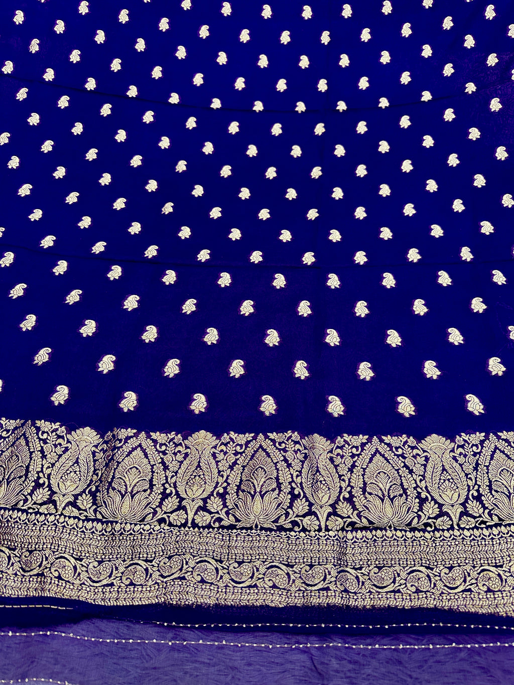 Banarasi Jacquard Zari Georgette Suit Dress – 3 Pc Set MSS23