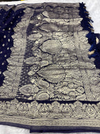 Banarsi Pure Natural Georgette Traditional Buta Design VSG04