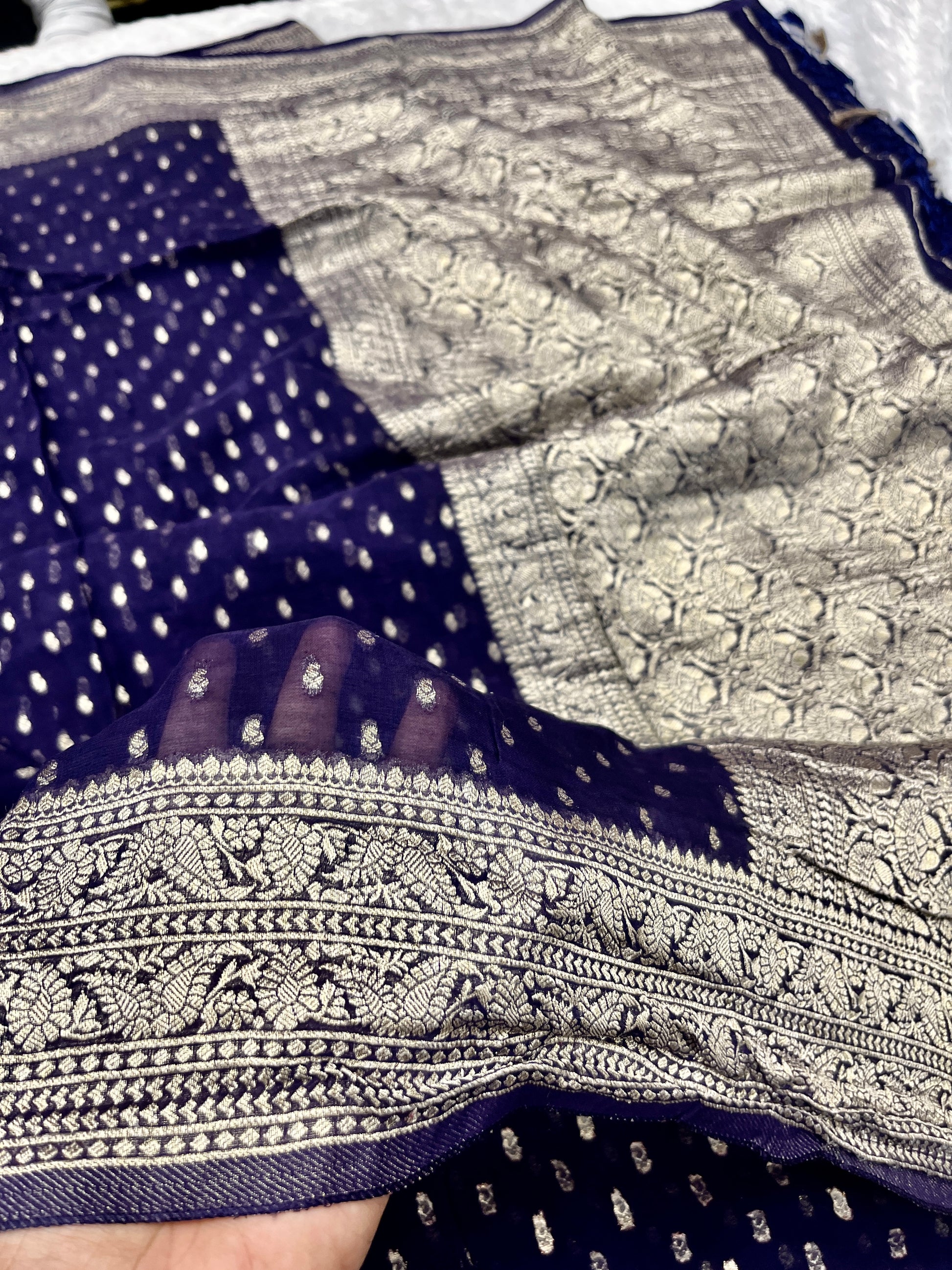 Banarsi Pure Natural Georgette Traditional chunni Design VSG03