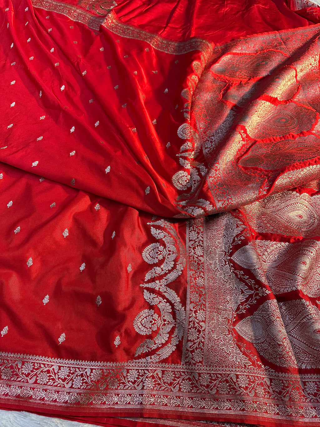 Mashru Kataan Saree with Buti Design Ms15