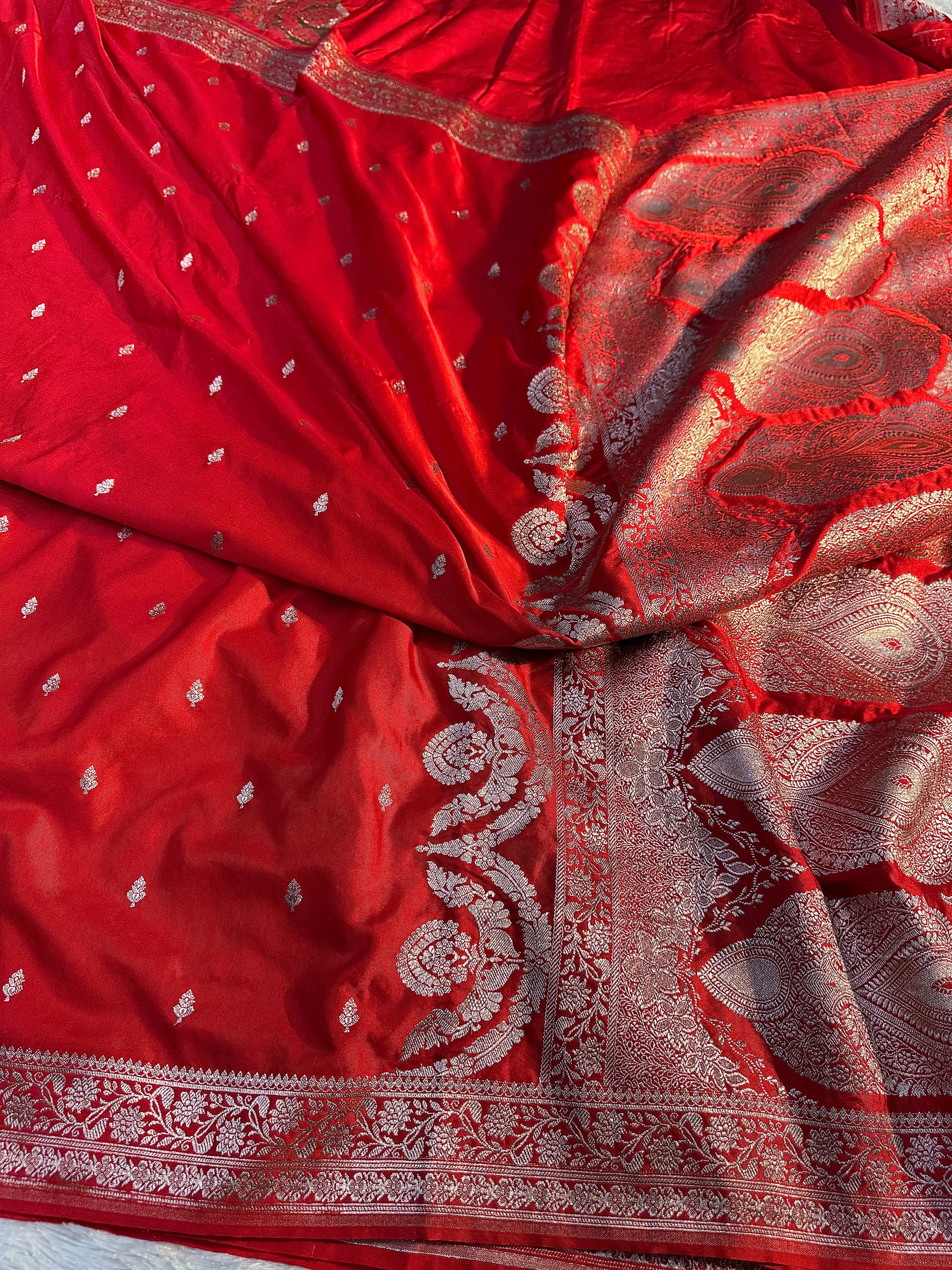 Mashru Kataan Saree with Buti Design Ms15