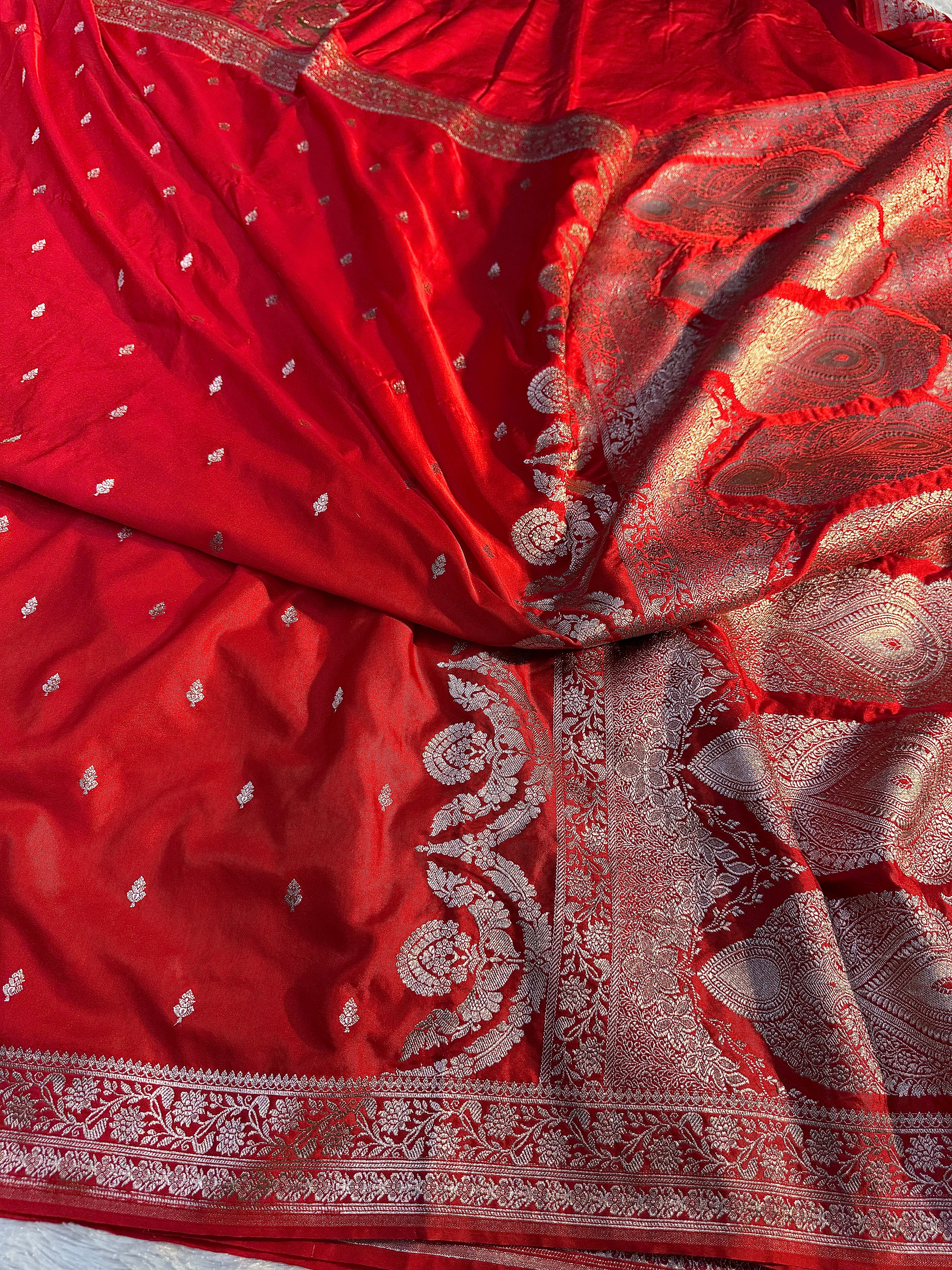 Mashru Kataan Saree with Buti Design Ms15