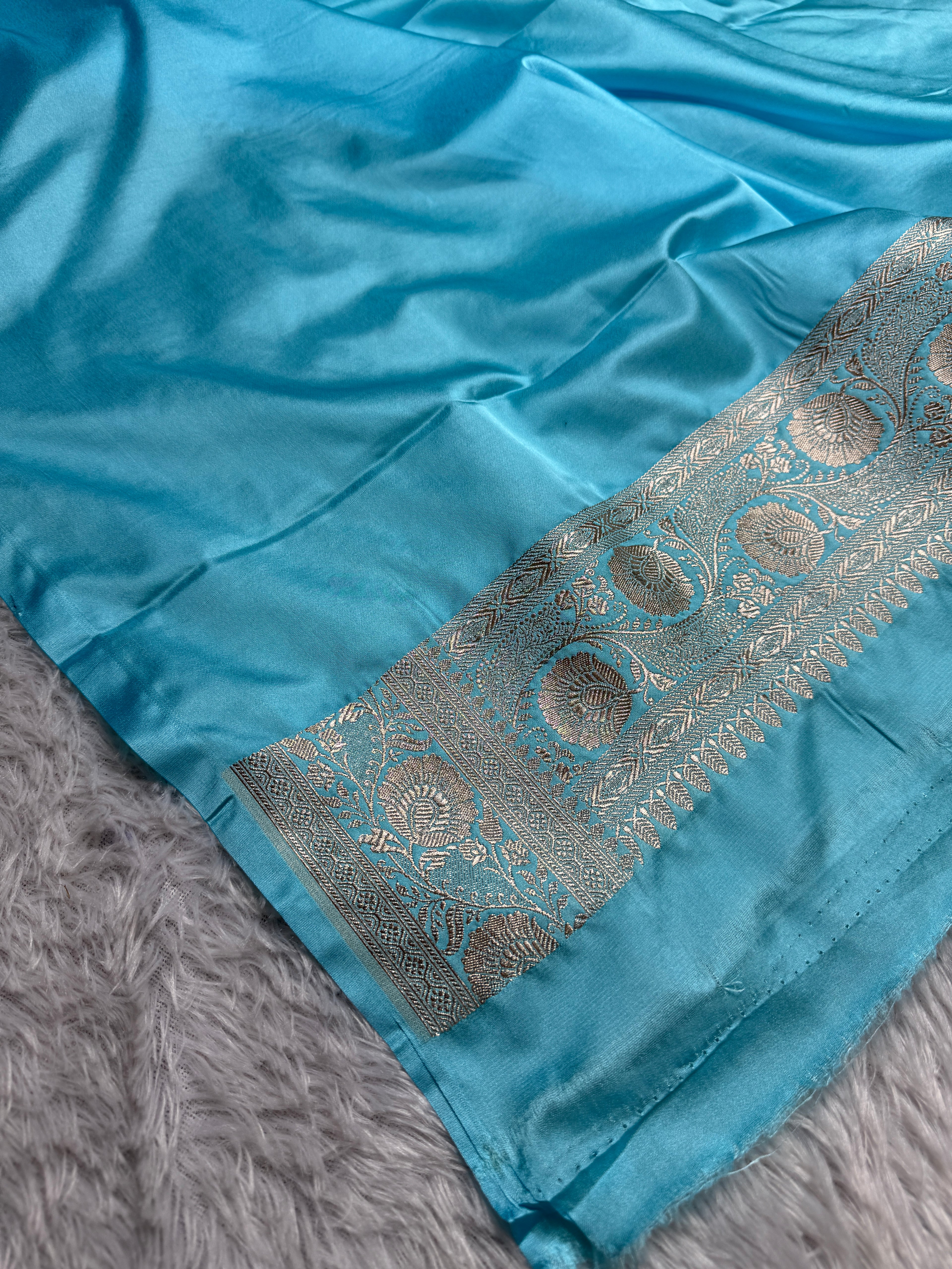 Multi-Color Rangkaat Banarasi Mashru Silk Saree with Jacquard Woven Aadha Design MKS093