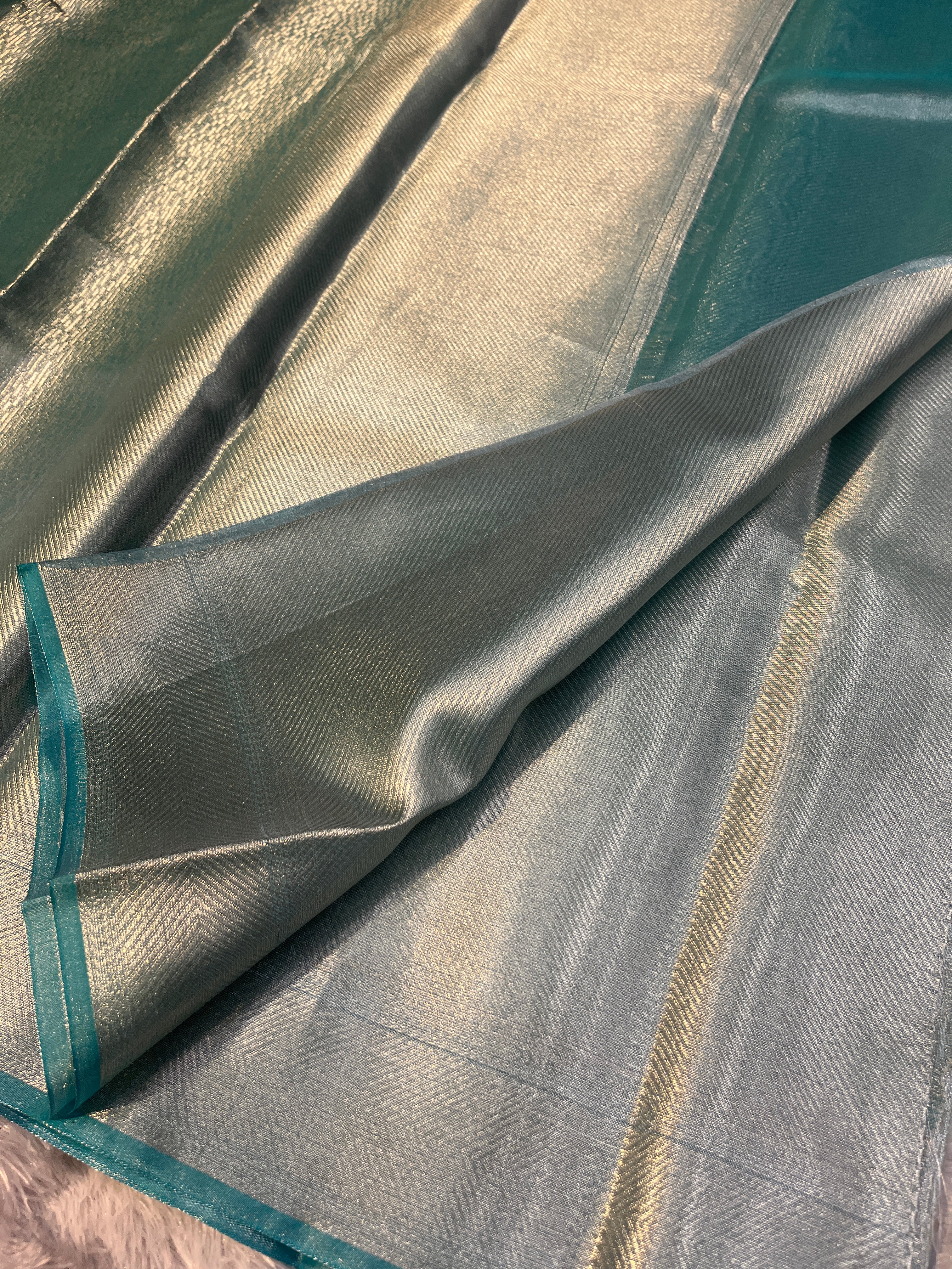 Light Green Tissue Silk Saree Ts33