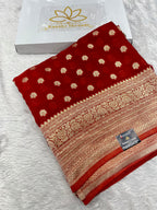 Banarsi Pure Natural Georgette Little flower Buti  Design VSG07