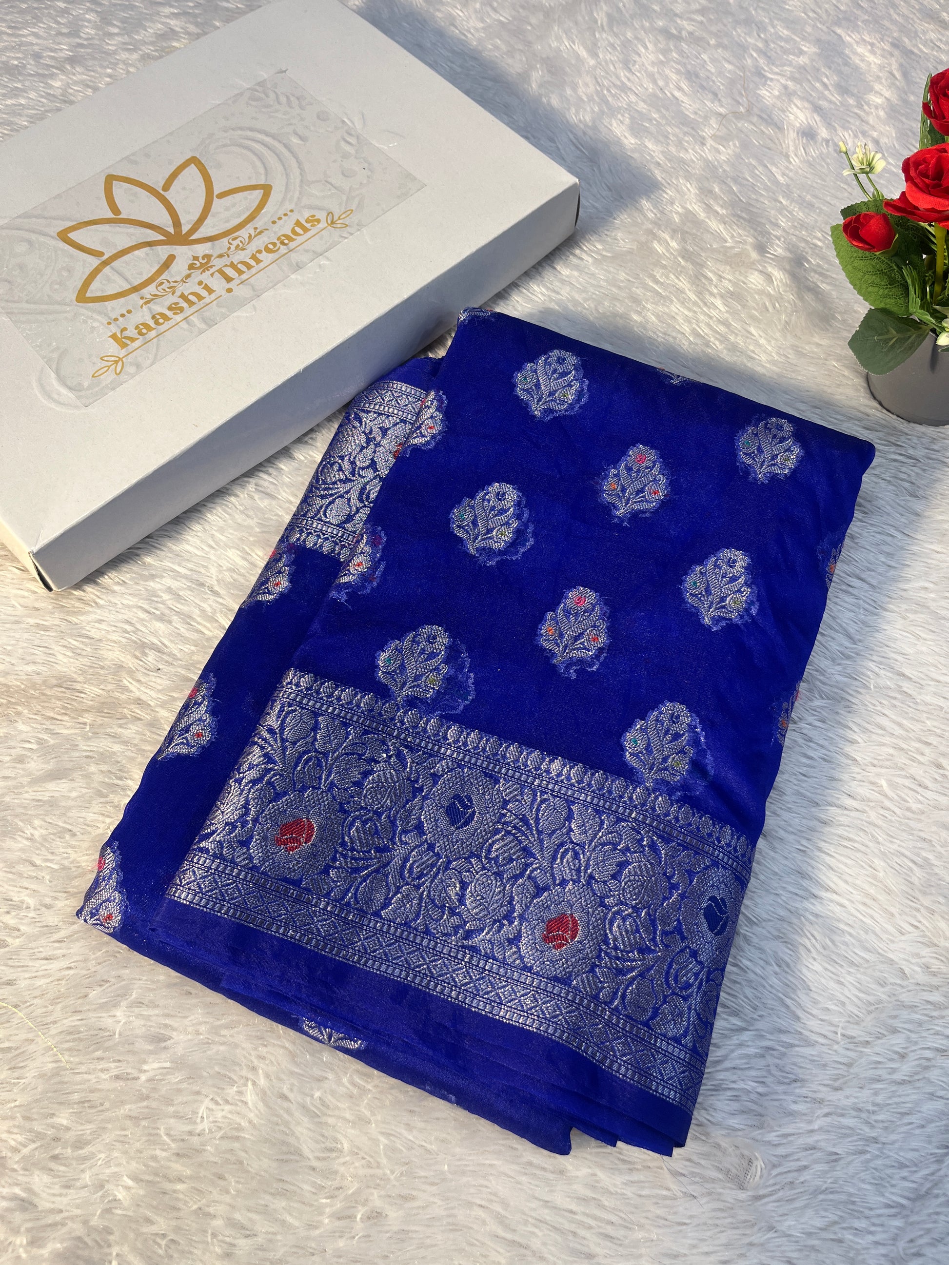 Kora Organza Raw Mango Saree KR12