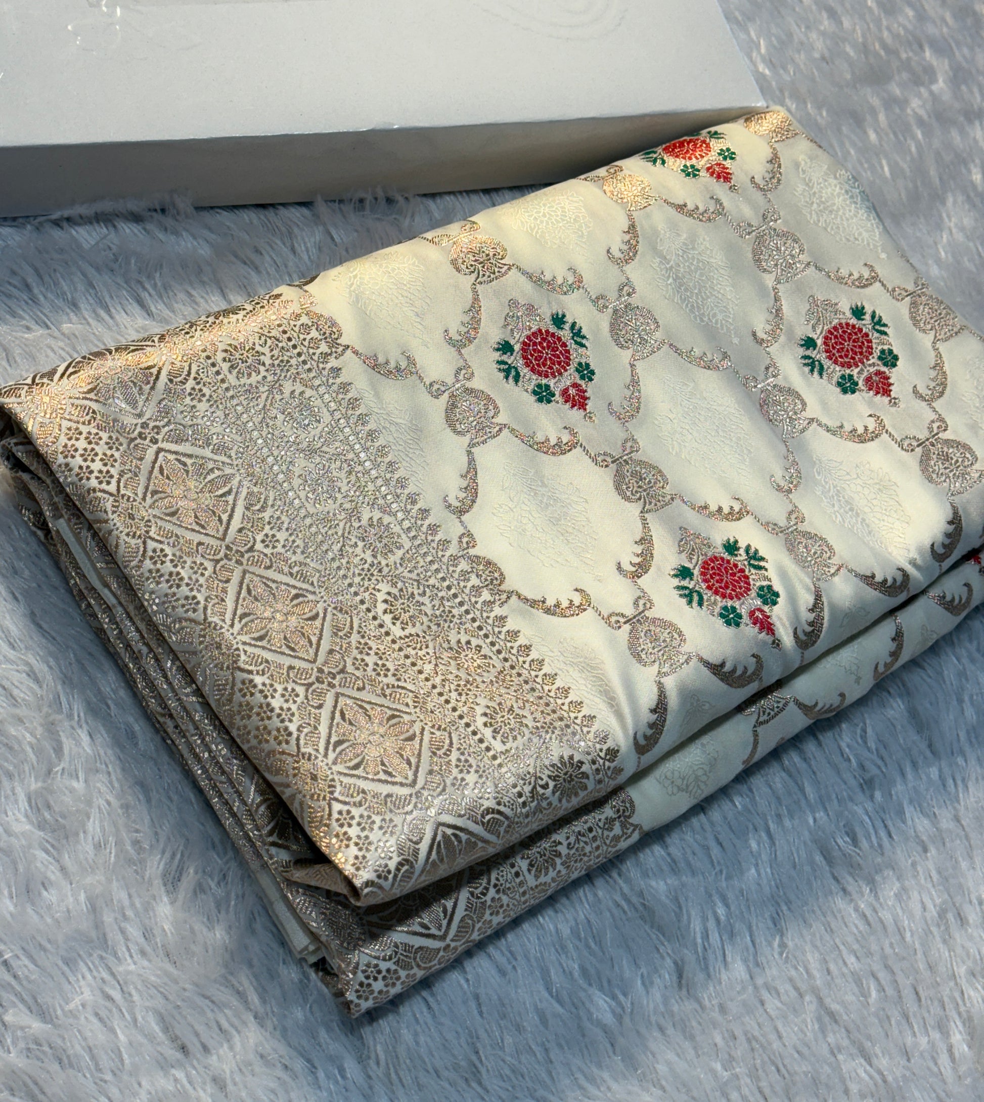 Mashru Kataan Meena Zari Design Ms11