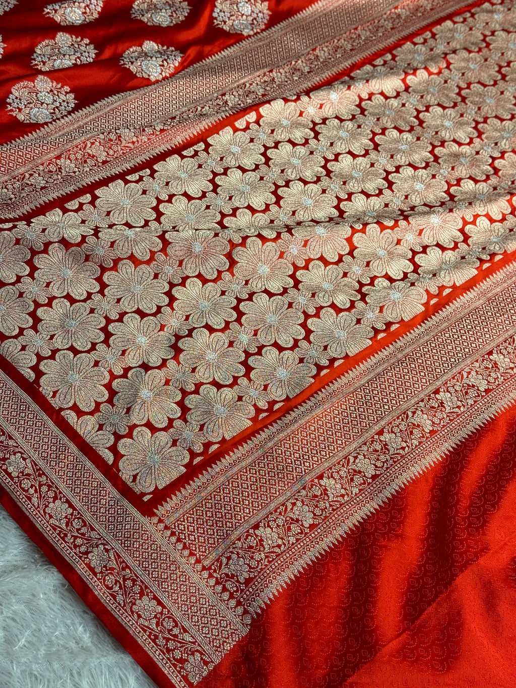 Elegant Mashru Kataan Silk Saree with Meenakari Buta Weaving & Rich Zari Pallu | MKS702