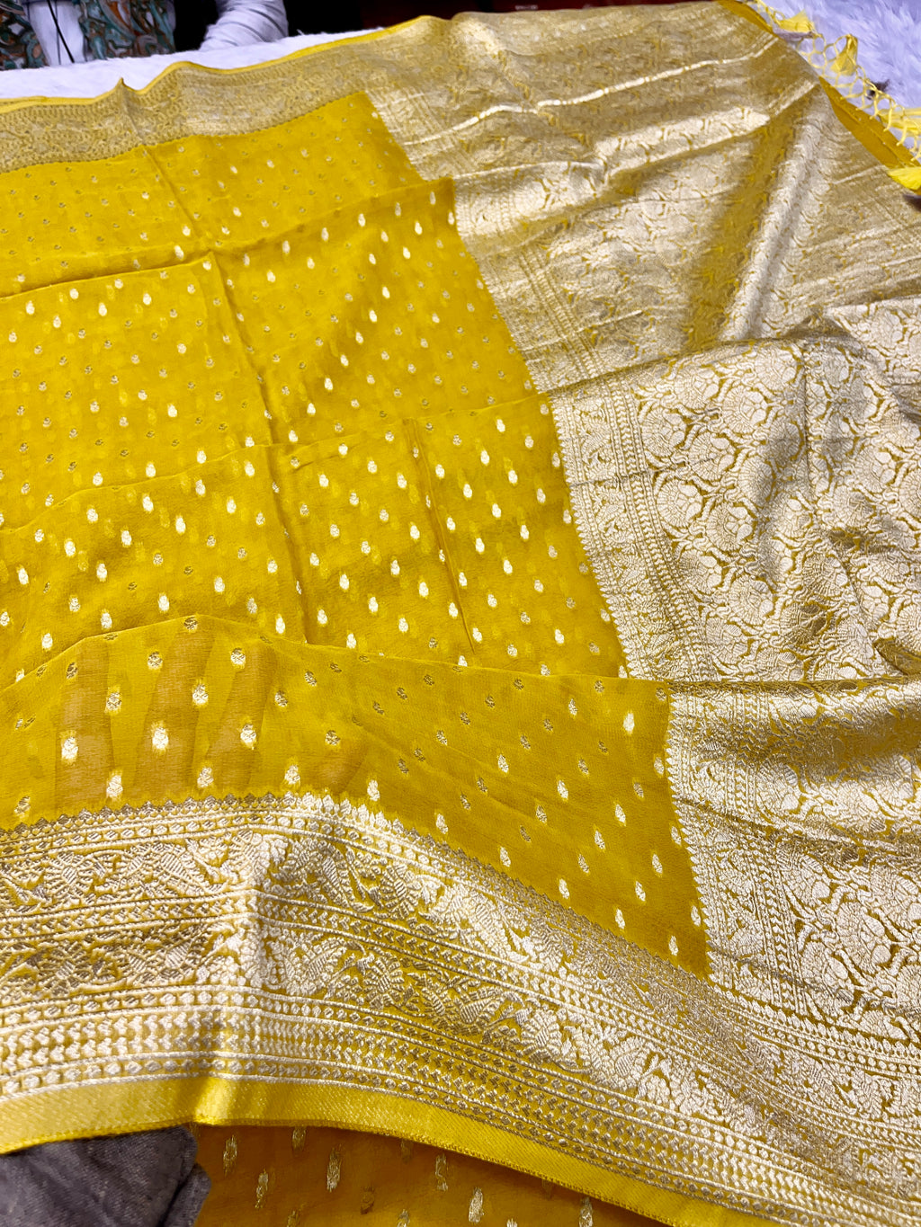 Banarsi Pure Natural Georgette Traditional chunni Design VSG03