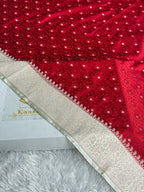 Maroon & Beige Tanchoi Zari Meena Banarasi Mashru Silk Saree – MKS734