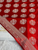 Elegant Mashru Kataan Silk Saree with Meenakari Buta Weaving & Rich Zari Pallu | MKS702