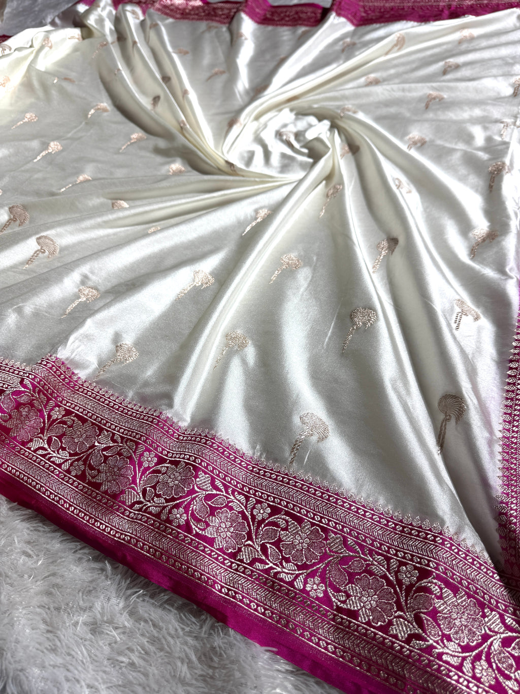 Mashru Kataan Silk Fancy Buta Design in Contrast Color MSK04