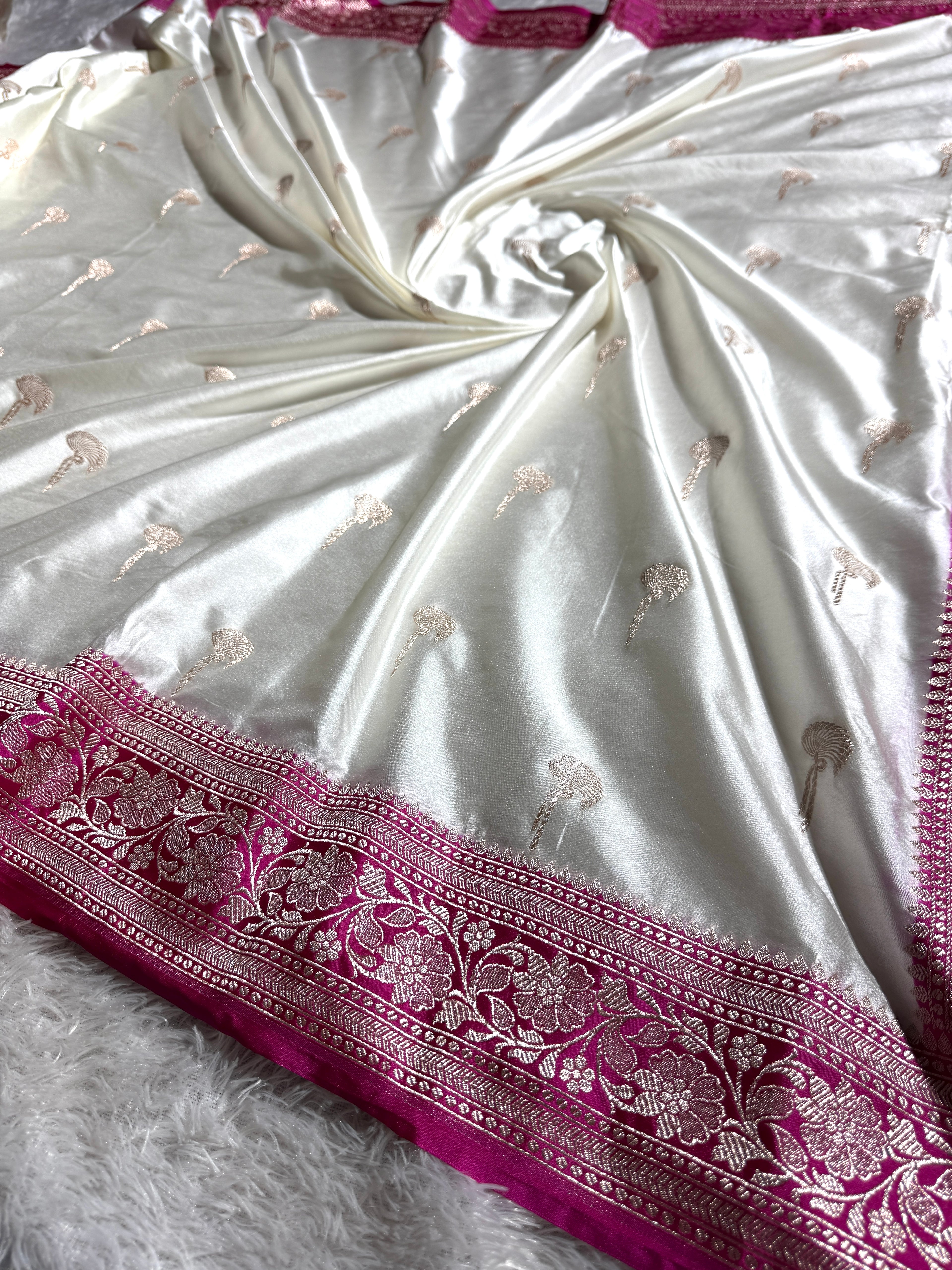 Mashru Kataan Silk Fancy Buta Design in Contrast Color MSK04