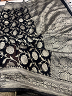 Banarsi Pure Natural Georgette Jaal Design Pattern VSG01