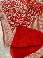 Banarsi Pure Natural Georgette Jaal Design Pattern VSG01