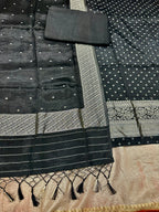 ✨ Banarasi Jacquard Gap Buti HO Silk 3-Piece Unstitched Dress Material MSS22