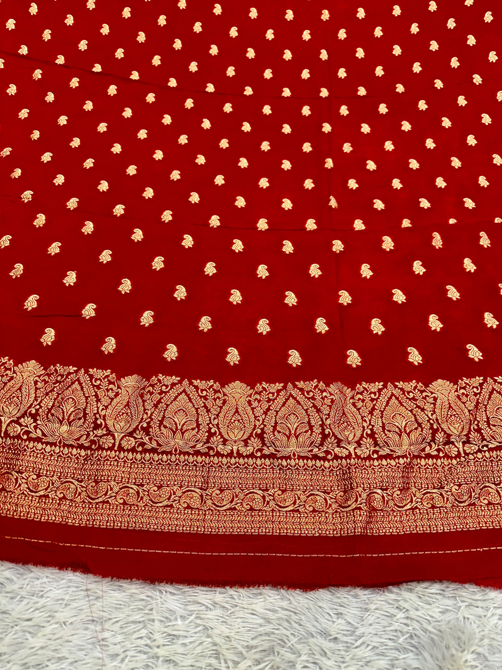 Banarasi Jacquard Zari Georgette Suit Dress – 3 Pc Set MSS23