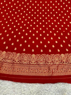 Banarasi Jacquard Zari Georgette Suit Dress – 3 Pc Set MSS23