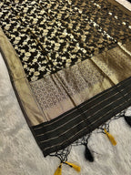 ✨ Banarasi Jacquard HO Silk 3-Piece Unstitched Dress Material MSS13