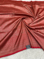 Red  Banarasi Dupion Silk Saree with Embossed Antique Zari Weaving & Rich Antique Zari Pallu | STF91