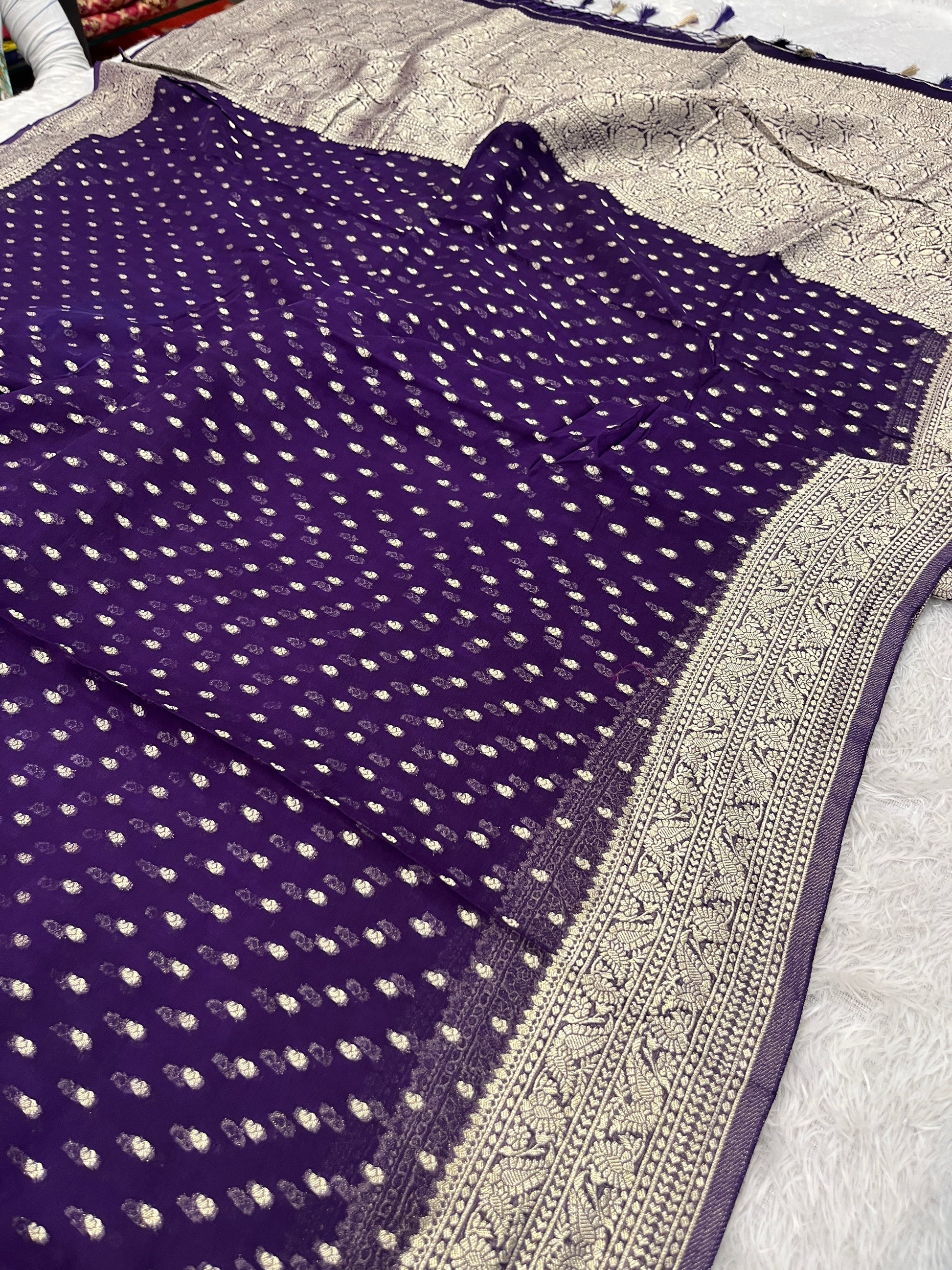 Banarsi Pure Natural Georgette Traditional chunni Design VSG03