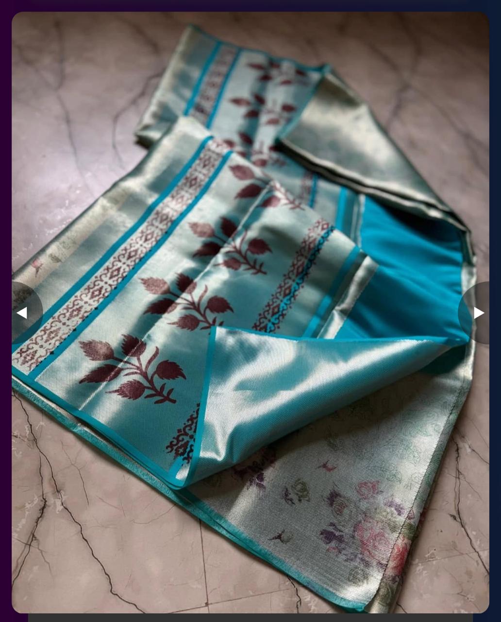 Print Tissue Silk Saree TS122