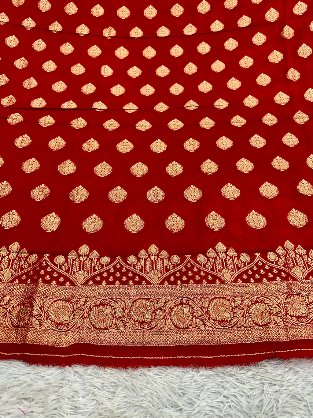 Banarasi Jacquard Zari Georgette Suit Dress – 3 Pc Set MSS21