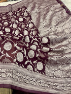 Banarsi Pure Natural Georgette Jaal Design Pattern VSG01