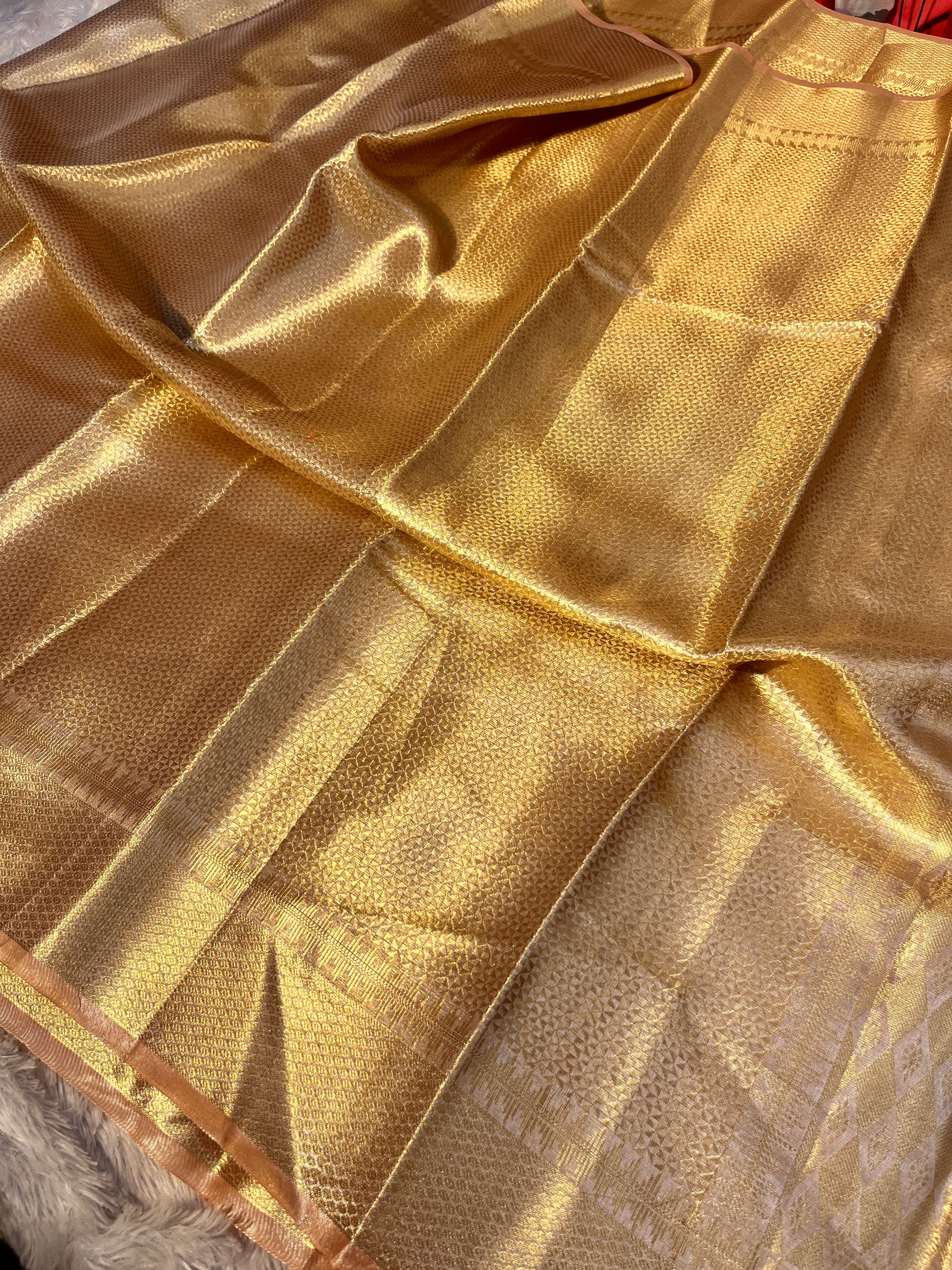 Glass Tissue Ambossed Saree Ts31