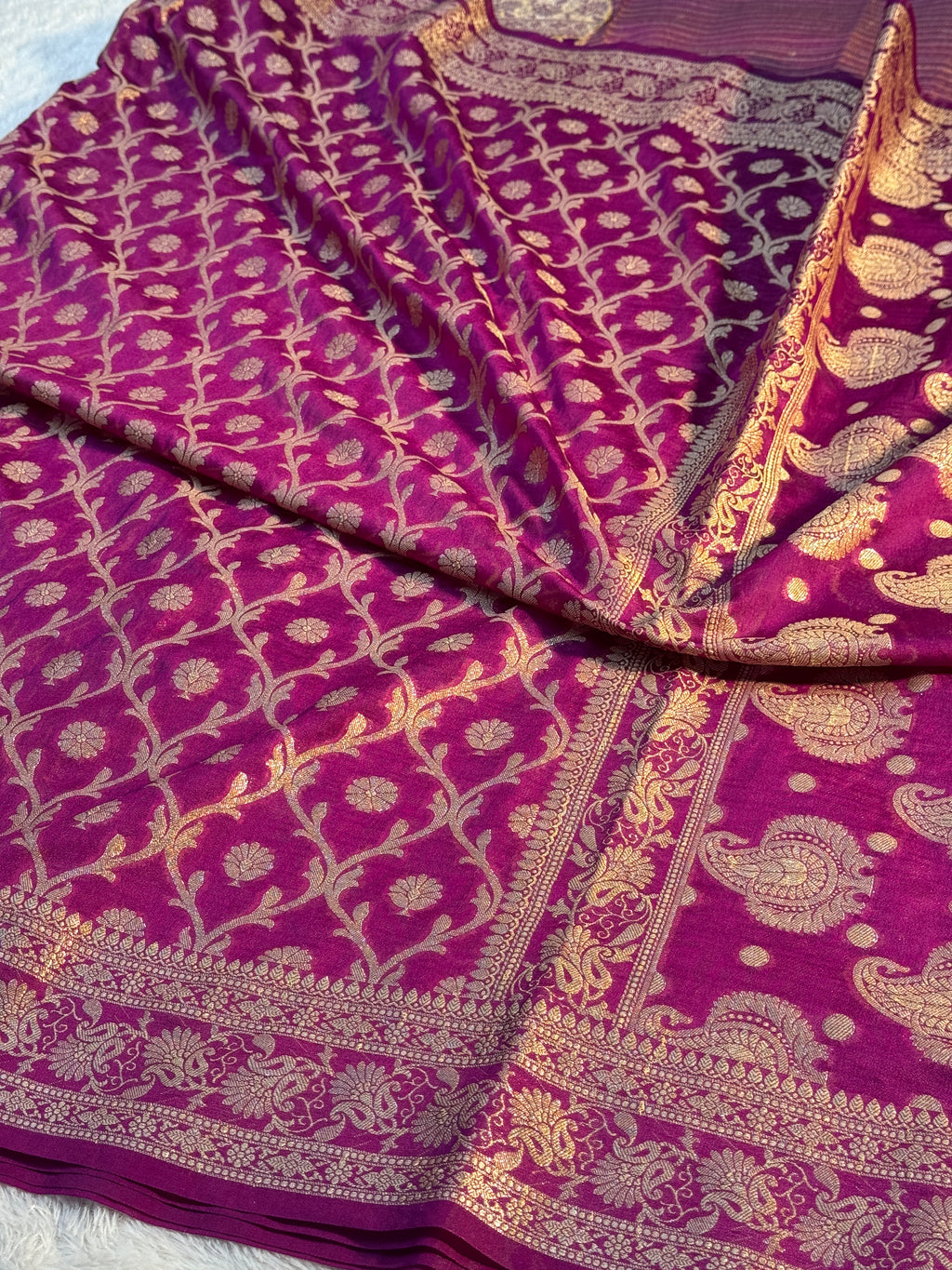 Semi Georgette Silk Saree Sm111