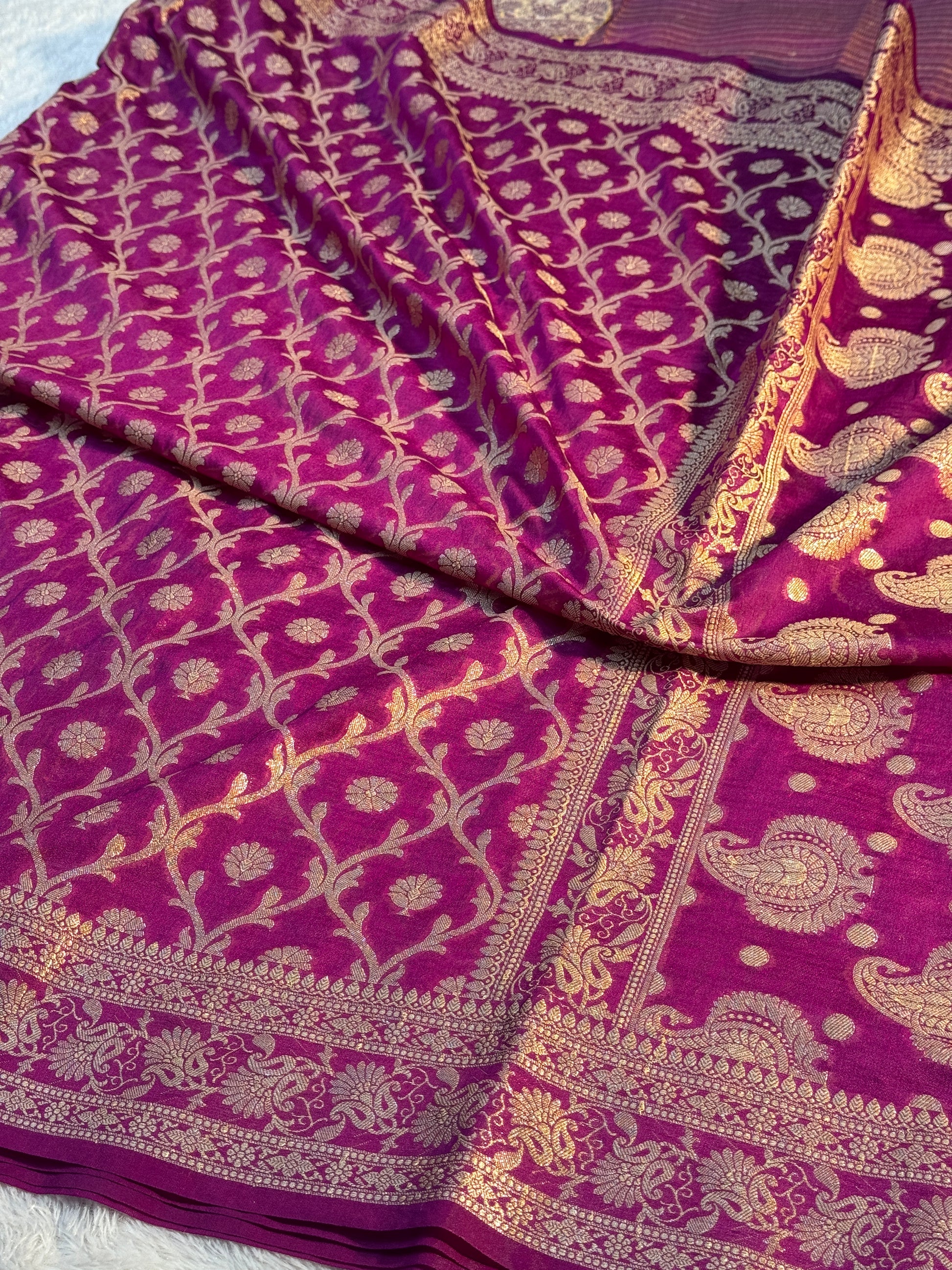 Semi Georgette Silk Saree Sm111