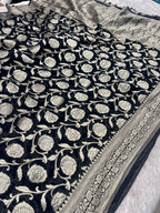 Banarsi Pure Natural Georgette Jaal Design Pattern VSG01