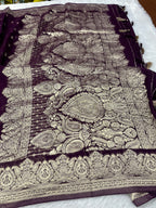 Banarsi Pure Natural Georgette Traditional Buta Design VSG04
