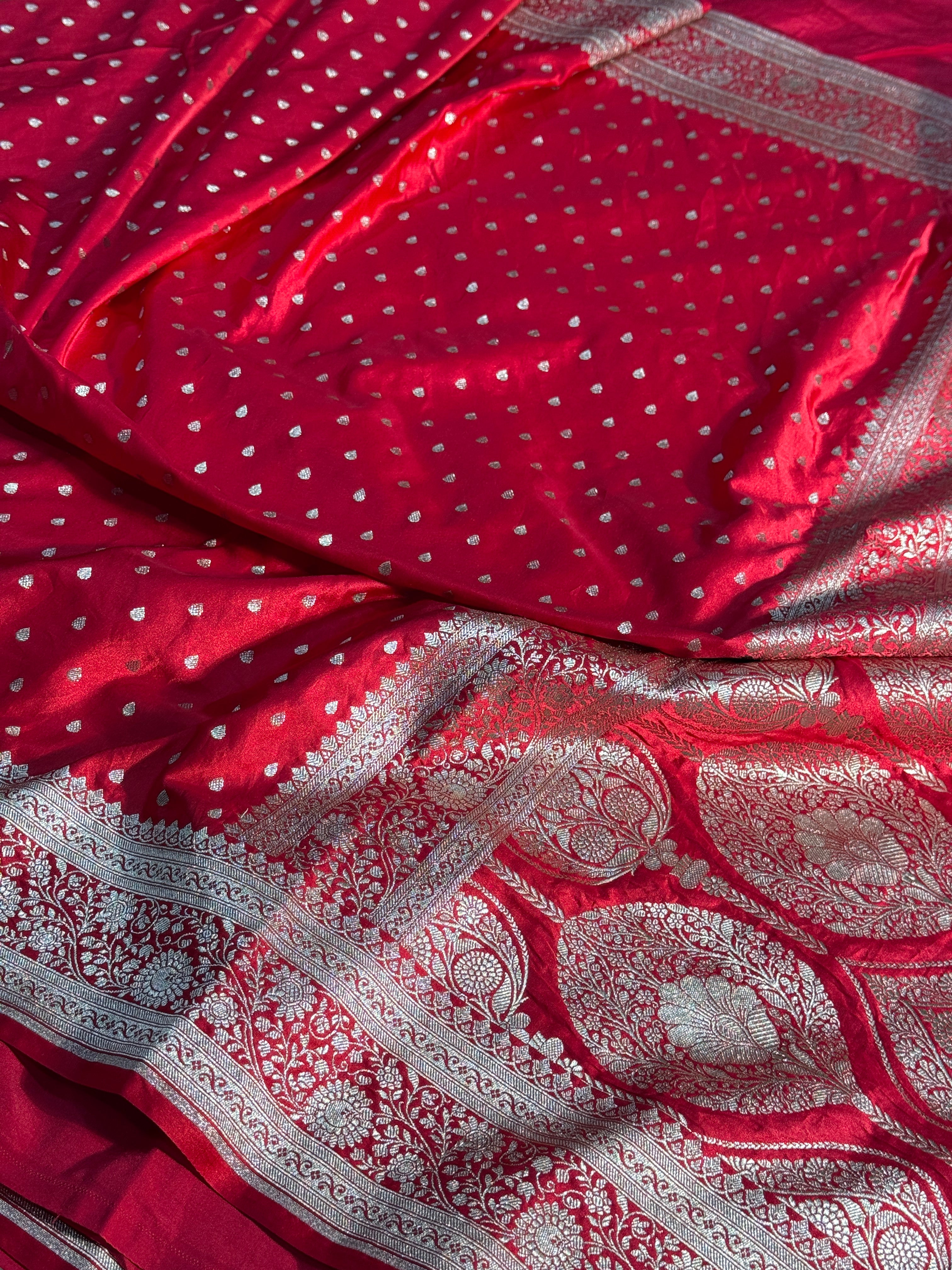 Mashru Kataan Saree with Buti Design Ms15